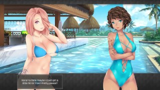 HuniePop 2 - Cita doble - Parte 3 Chica sexy con bikini nuevo por LoveSkySan