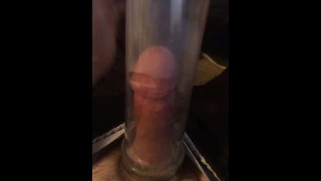 Pumping huge cock