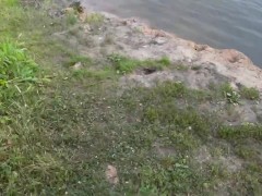 Video I took my stepsister to nature, she sucked my dick and got cum on her face
