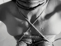 Subspace: Part 3/3 Sub Training - CUM on her tied up titties with ball gag in her mouth