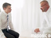 Preview 1 of MASONICBOYS - Austin Young first time fingered and jerked by German daddy