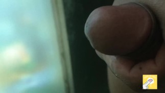 cumshot in the shower with lots of milk