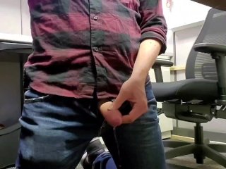 Edging_in the Office and Blowing a_Load Under My_Desk