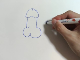 Disegna Un'illustrazione Di un Cazzo. Quindi Scrivi Una Parola Che Significa Cazzo in Giapponese.
