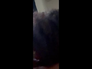 loud blowjob, ebony, pov blowjob, vertical video