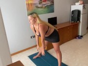 Preview 1 of Caught my Milf Step Mom Doing Yoga and I Penetrated her
