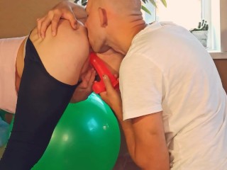 My Stepbrother Licks my Anus and Clitoris, while I Fuck myself with a Dildo. best Rimming and Cunnil