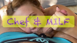 Thirsty MILF worships cock and gets silly with the facial!