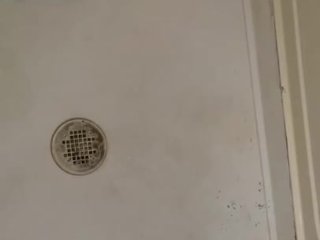 Piss in shower after communing hard