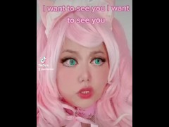 Pink Haired Egirl MMD Dance Short Mini Streamer girl Gamer Girl