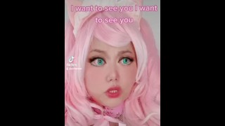 Pink Haired Egirl MMD Dance Short Mini Streamer girl Gamer Girl