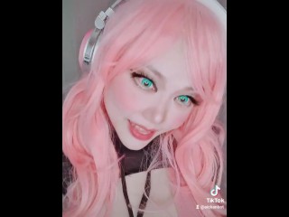 Garota De Cabelo Rosa Dança Mmd Streamer Gamer Twitch Girl Quente Asiática