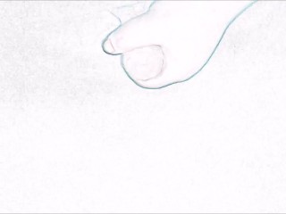 Cartoon Filtered Cumshot from a Small Cock Bear