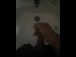 cumshot, toilet, muscular men, masturbate