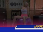 Preview 2 of Fitness Chick Oprah Works Out Her Pussy