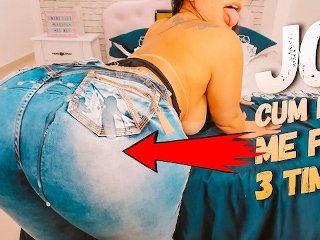 Sexy big butt latina in jeans pants JOI, jerk off instructions, cum challenge, she dares you!!!