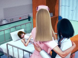 pov, anime, lesbian, lesbian nurse