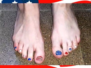 painted toenails, foot fetish, foot job, verified amateurs