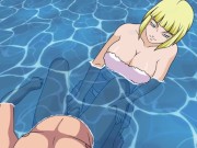 Preview 1 of Naruto - Ninja Naruto Trainer - Part 47 - Samui Handjob In The Pool By LoveSkySanX