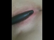 Preview 1 of Hot teen masturbates with a hair brush!