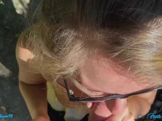 Beautiful Blue Eyed Girlfriend Takes Massive Public Facial Then Goes On A Cum Walk - Hannah Goode