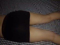 Video I just dress short skirt for tutor work, But my boy see this dress and fuck me.