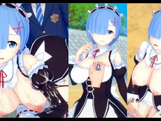[¡juego Hentai Koikatsu! ] Tener Sexo Con re zero Big Tits Rem. Video De Anime Erótico 3DCG.