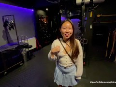 Video Yiming Curiosity - Dungeon play with Asian Teen schoolgirl deepthoat squirt anal restrained tied up