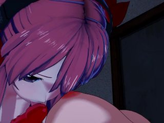 Chelsea licks pussy before getting strapon fucked byAkame - Akame Ga Hentai