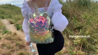 I want to fuck right now! Take me away fuck me and cum all in my mouth ... - Outdoor POV Gliappetito