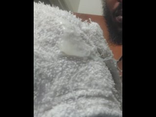 Cummed for the second time and wiped it on a clean rag