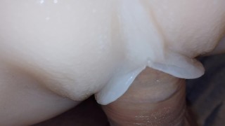 Amazing Japanese Pale Shaved Pussy Extreme Close Up