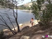 Preview 4 of Picking up naked dudes: Naked lakeside fun with Jade!