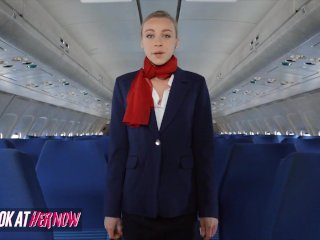 Look at her Now - French flight attendant Angel Emily takes a big dick in all her exits. screenshot number 1
