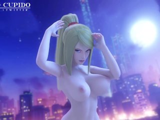 anime, blowjob, metroid, big tits