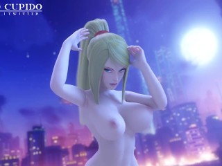 Animação. Nude Samus Street Dance [grand Cupido] (Metroid)