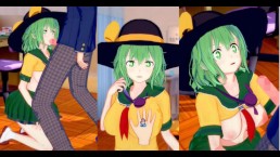 [无尽游戏 Koikatsu ！ ] 与 東方 发生性关系 大山雀 Koishi Komeiji。 3DCG 色情动漫视频。