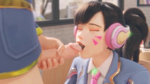 3D Compilation: School Girl Dva Blowjob Masturbate and Anal Hard Fucked