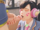 3D Compilation: School Girl Dva Blowjob Masturbate and Anal Hard Fucked