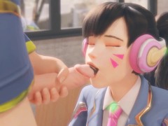 3D Compilation: School Girl Dva Blowjob Masturbate and Anal Hard Fucked