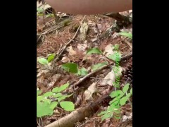 Peeing on a MTB trail 