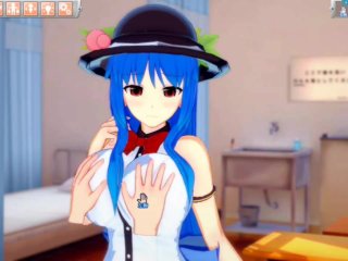 hinanai tenshi, blowjob, touhou, 比那名居天子