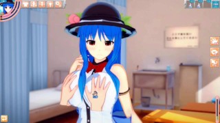 [Hentai-Spiel Koikatsu! ]Haben Sie Sex mit Touhou Big Titten Tenshi Hinanawi. 3DCG Erotisches Anime-