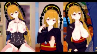 [无尽游戏 Koikatsu ！ ] 与 東方 发生性关系 大山雀 Junko。 3DCG 色情动漫视频。