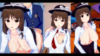 [Hentai Game Koikatsu! ] Sex s Re nula Velké kozy Renko Usami.3DCG Erotické anime video.