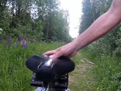Naked Cyclist and Lupine Field - Screenshot 14 of 16 - Naked In Public