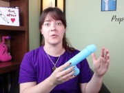 Preview 4 of Toy Review - Touch And Glow 8" Glow in the Dark Dildo, Dual-Layer Silicone
