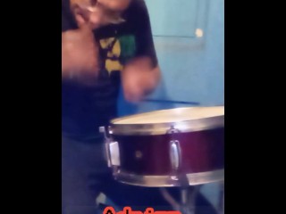 Drumming with barbecue skewers