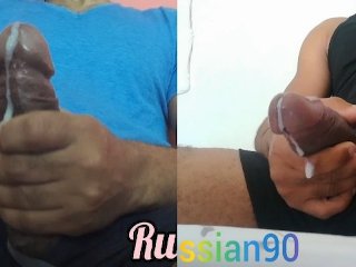 solo masturbation, homemade, muscular men, multiple cumshots