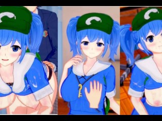 [hentai Game Koikatsu! ] Faça Sexo com Touhou Peitões Nitori Kawashiro.Vídeo 3DCG Anime Erótico.